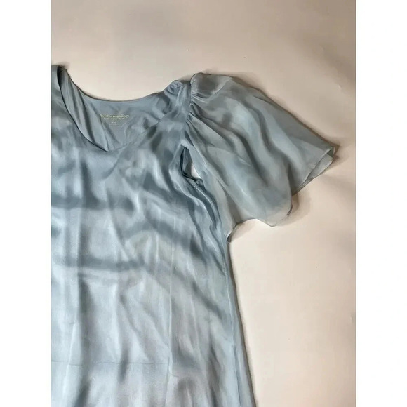 Soft Surroundings Women’s Small Light Blue Tiered Ruffle Asymmetrical Dress - Picture 2 of 6